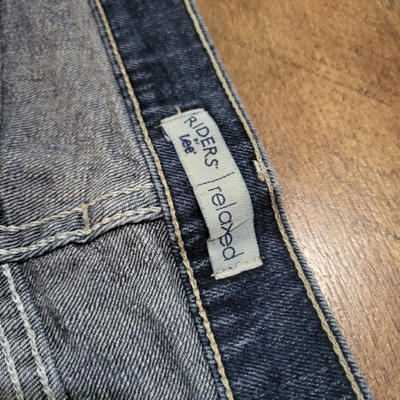 Riders by Lee Women's Relaxed Fit Straight Leg Heavyweight Blue Jeans Size 14 M - Picture 3 of 10